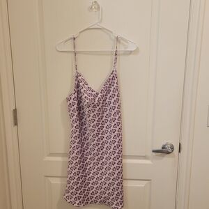 Cotton On Purple and White Patterned Dress